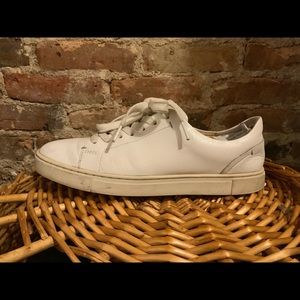 Frye Ivy Low Lace White Tumbled Bovine